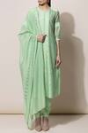 Buy_Ampm_Green Chanderi Kurta Set_at_Aza_Fashions
