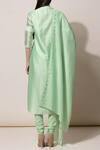 Shop_Ampm_Green Chanderi Kurta Set_at_Aza_Fashions