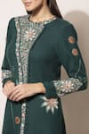 Buy_AMPM_Green Floral Wool Jacket_Online_at_Aza_Fashions