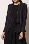 Buy_Ampm_Black Embellished Wool Jacket_Online_at_Aza_Fashions