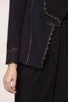 Ampm_Black Embellished Wool Jacket_at_Aza_Fashions