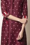 Shop_Ampm_Wine Chanderi Printed Tunic_Online_at_Aza_Fashions