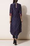 Shop Ampm Blue Chanderi Printed Tunic at Aza Fashions Shop_Ampm_Blue Chanderi Printed Tunic_at_Aza_Fashions