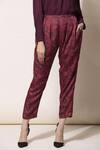 Shop_Ampm_Red Printed Pant Set_Online_at_Aza_Fashions