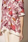 Ampm_Off White Silk Printed Top_at_Aza_Fashions