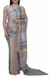 Buy_Anavila_Grey Linen Saree_at_Aza_Fashions