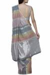 Shop_Anavila_Grey Linen Saree_at_Aza_Fashions