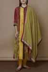 Buy_Manasi Sengupta_Multi Color Silk Chanderi Kurta Set_at_Aza_Fashions