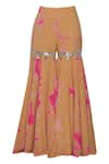 Shop_Akanksha Gajria_Orange Georgette Tie-dye Kurta Sharara Set_Online_at_Aza_Fashions