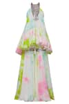 Buy_Akanksha Gajria_Off White Georgette Tie-dye Kurta Sharara Set_Online_at_Aza_Fashions