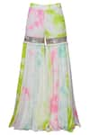 Shop_Akanksha Gajria_Off White Georgette Tie-dye Kurta Sharara Set_Online_at_Aza_Fashions