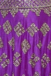 Akanksha Gajria_Purple Raw Silk Embroidered Lehenga Set_at_Aza_Fashions