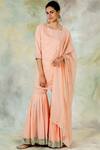 Buy_Mandira Wirk_Peach Cotton Sharara Pants _at_Aza_Fashions