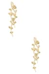 Shop_Masaba_Gold Plated Metal Carved Earrings_at_Aza_Fashions