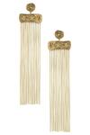 Shop_Masaba_Gold Plated Metal Carved Long Earrings_at_Aza_Fashions