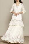 Buy Kaveri Off White Net Embroidered Kurta at Aza Fashions Buy_Kaveri_Off White Net Embroidered Kurta_at_Aza_Fashions