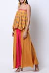 Buy_Nikasha_Yellow Printed Top Pant Set _at_Aza_Fashions