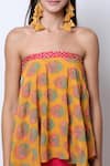 Nikasha_Yellow Printed Top Pant Set _Online_at_Aza_Fashions