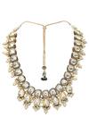 Shop_Joules By Radhika_White Kundan Necklace_at_Aza_Fashions