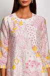Swati Vijaivargie_Pink Chanderi Round Kurta With Dhoti Pant _at_Aza_Fashions