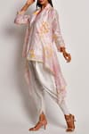 Swati Vijaivargie_Pink Chanderi Jacket With Dhoti Pant Set _Online_at_Aza_Fashions