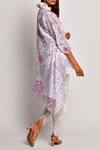 Shop_Swati Vijaivargie_Purple Chanderi Jacket With Dhoti Pant Set_at_Aza_Fashions