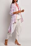 Swati Vijaivargie_Purple Chanderi Jacket With Dhoti Pant Set_Online_at_Aza_Fashions