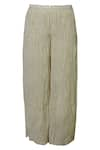 Nini Mishra_Beige Tissue Crushed Pants _Online_at_Aza_Fashions