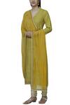 Buy_Nini Mishra_Yellow Tissue Embroidered Dupatta_at_Aza_Fashions