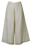 Shop_Nini Mishra_Beige Tissue Flared Pants _at_Aza_Fashions