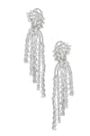 Buy_Auraa Trends_Silver Plated Crystal Danglers_at_Aza_Fashions