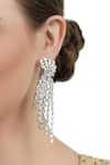 Shop_Auraa Trends_Silver Plated Crystal Danglers_at_Aza_Fashions