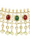 Auraa Trends Gold Plated Stones, Beads Kundan Choker Set Online at Aza Fashions Auraa Trends_Gold Plated Stones, Beads Kundan Choker Set _Online_at_Aza_Fashions