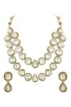 Buy Auraa Trends Gold Plated Imitation Diamonds Kundan Layered Necklace Set at Aza Fashions Buy_Auraa Trends_Gold Plated Imitation Diamonds Kundan Layered Necklace Set _at_Aza_Fashions