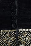 Esha Koul_Black Velvet Square Neck Lehenga Set _at_Aza_Fashions