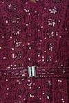 Manish Malhotra_Wine Embroidered Kurta With Pants_at_Aza_Fashions