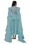 Shop_Manish Malhotra_Blue Net Embellished Jumpsuit_at_Aza_Fashions