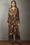 Buy_Torani_Black Chanderi Kurta Set_at_Aza_Fashions