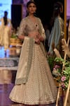 JAYANTI REDDY_Beige Brocade Lehenga Set_Online_at_Aza_Fashions