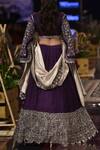 Shop_Jayanti Reddy_Purple Raw Silk Sweetheart Neck Embroidered Lehenga Set _at_Aza_Fashions