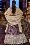 Shop_Jayanti Reddy_Purple Raw Silk V Neck Embroidered Bridal Lehenga Set _at_Aza_Fashions