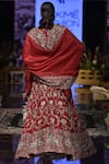 Shop_JAYANTI REDDY_Red Silk Lehenga Set_at_Aza_Fashions