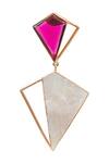 Varnika Arora_White Stones Geometric Danglers _Online_at_Aza_Fashions