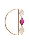 Varnika Arora_Pink Stones Statement Stud Earrings _Online_at_Aza_Fashions