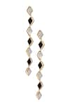 Shop_Varnika Arora_Onyx Stone Long Earrings_at_Aza_Fashions