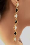 Buy_Varnika Arora_Onyx Stone Long Earrings_at_Aza_Fashions