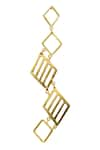 Varnika Arora_Gold Plated Geometric Long Earrings_Online_at_Aza_Fashions