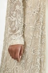 Nakul Sen_Off White Chiffon Round Embroidered Jacket Bridal Lehenga Set  _at_Aza_Fashions