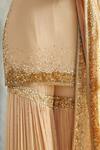 Shop_Nakul Sen_Peach Chiffon Stand Collar Embroidered Kurta Sharara Set _Online_at_Aza_Fashions