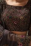 Shop_Nakul Sen_Brown Blouse Embroidered Lehenga Set_Online_at_Aza_Fashions